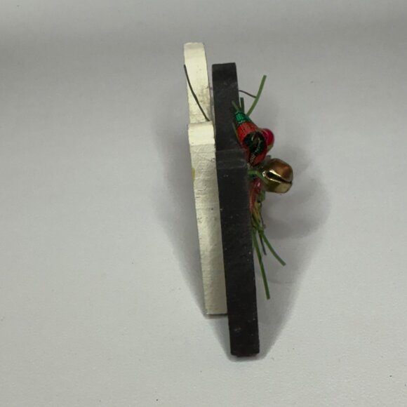 Handmade Rustic Wooden Scottie Dog Christmas Holiday Ornament - Picture 4 of 6